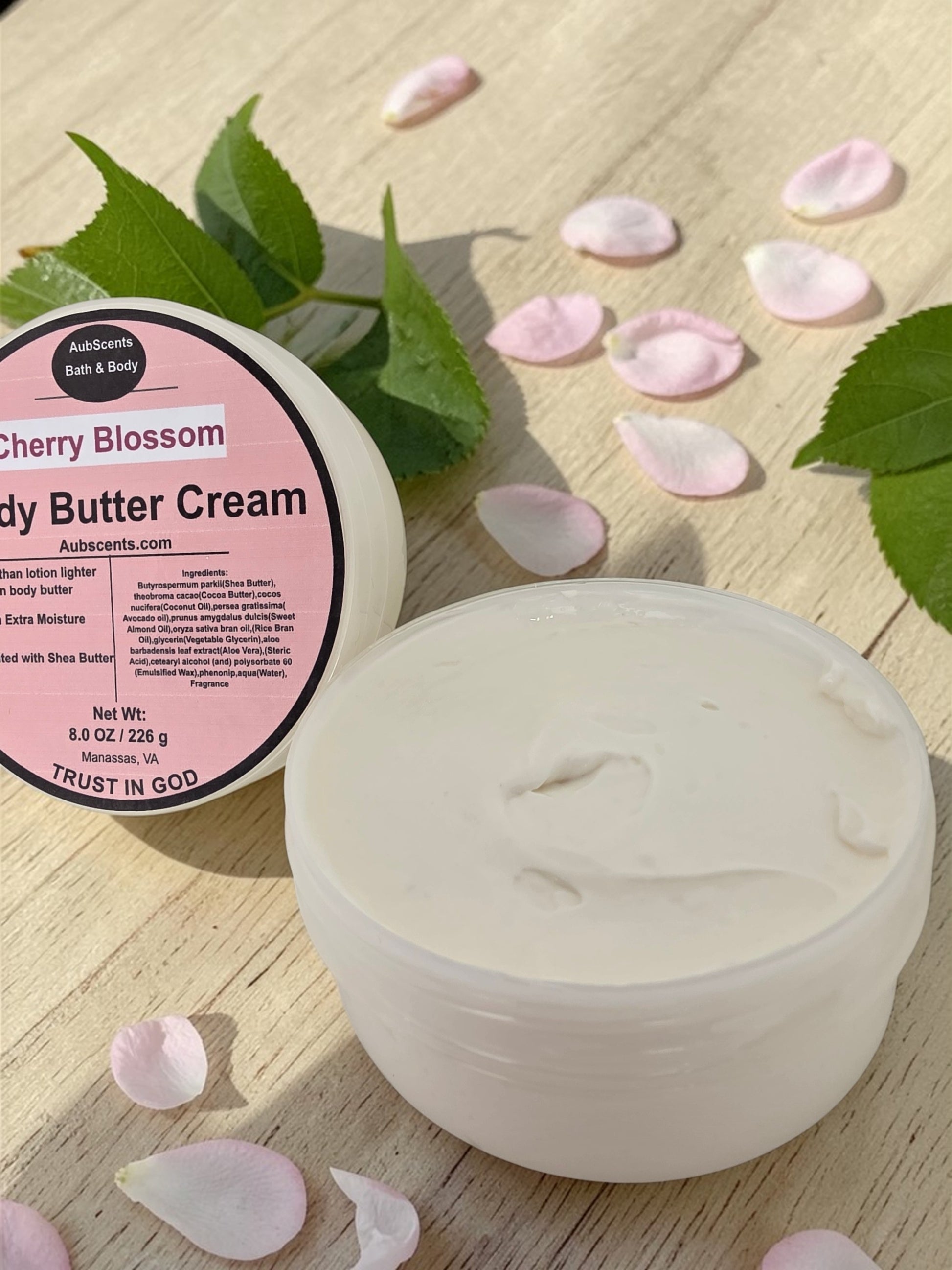 handmade cherry blossom body butter
