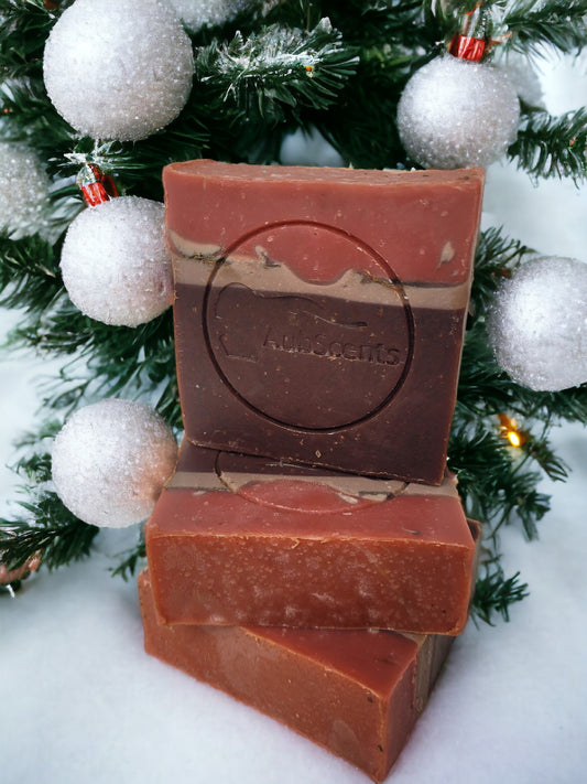 cinnamon peppermint creme soap bar