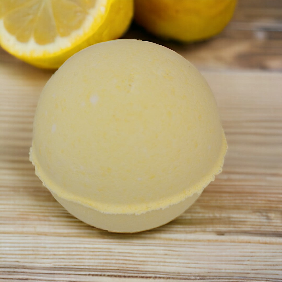 lemon scented bath bombs