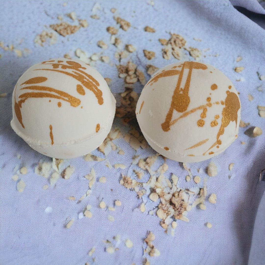 oatmeal and honey bath bomb