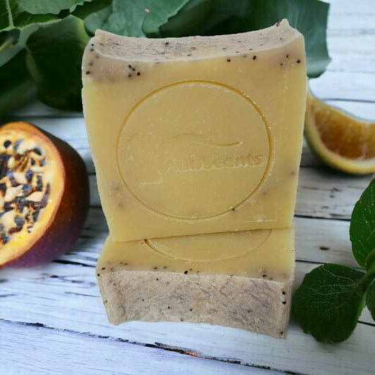 handmade passion fruit soap bar