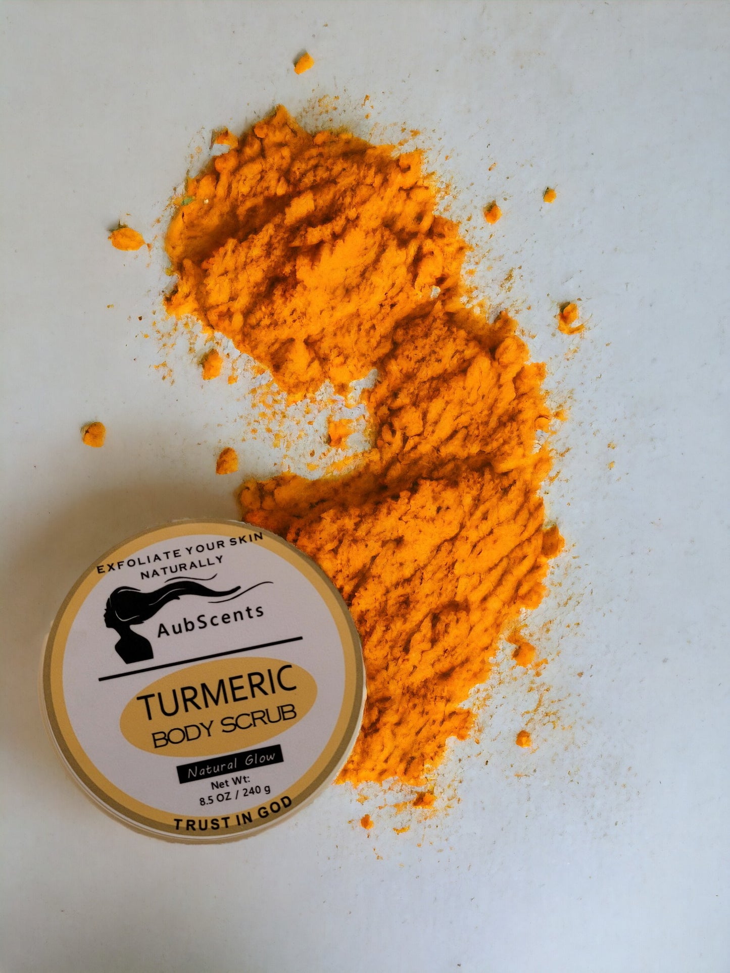 Handmade Unscented Turmeric Body Scrub – Exfoliating for Glowing Skin